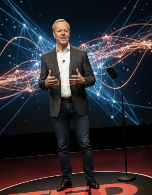 Dean Whitney speaking on stage